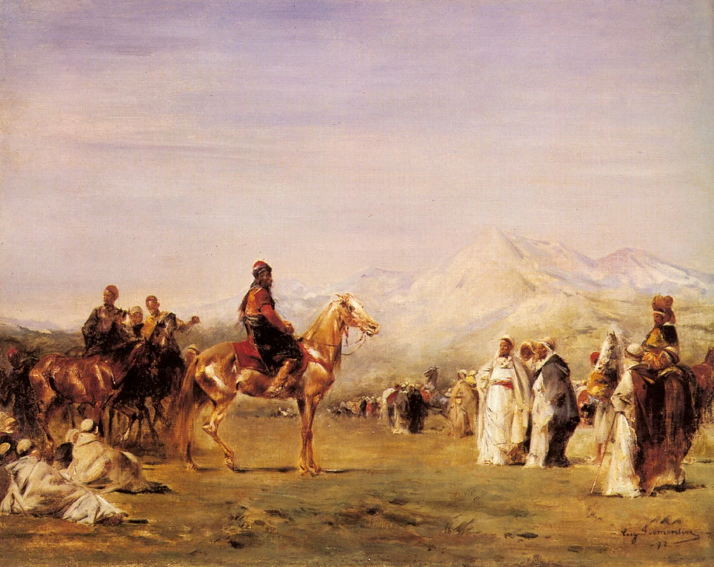 Accampamento arabo sulle montagne